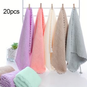 20 Solid Color Towels, Super Absorbent & Quick-drying, Suitable For Home, Office And Travel (Option: 20pcs)